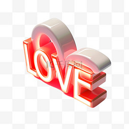 love字母字体图片_3D卡通可爱英文字母LOVE图片情人节