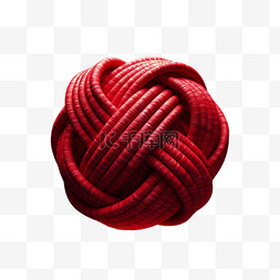红色立体球图片_建模红色毛球元素立体免抠图案