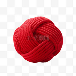 图形红色毛球元素立体免抠图案