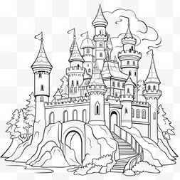 城堡梦幻图片_造型梦幻城堡元素立体免抠图案