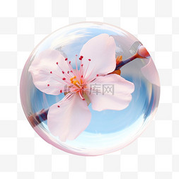 真实花朵图片_真实花朵水晶球元素立体免抠图案