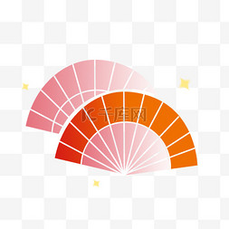 新春渐变图片_光感弥散渐变扇子设计
