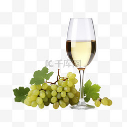 白葡萄酒详情图片_纹理白葡萄酒元素立体免抠图案