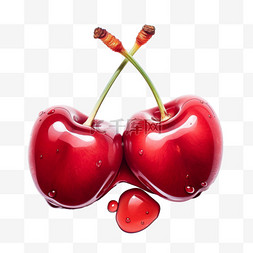 樱桃水果装饰图片_数字艺术樱桃水果元素立体免抠图