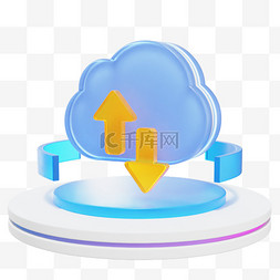 商务图标ICON图片_3D微粒体云上传图标元素