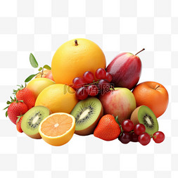 合成水果图片_合成新鲜水果元素立体免扣图案