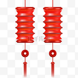 中国风鎏金红灯笼新年春节装饰元