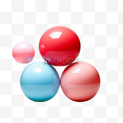 球体装饰图片_3d彩色球体元素立体免扣图案