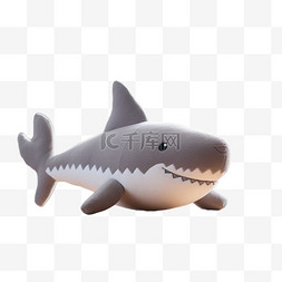 立体玩偶图片_ai玩偶鲨鱼元素立体免扣图案