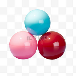 绘画彩色球体元素立体免扣图案