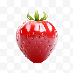 红色草莓矢量图片_矢量红色草莓元素立体免扣图案