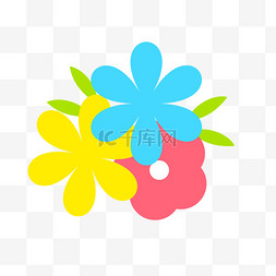 花朵配色图片_多巴胺花朵素材