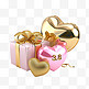女神节粉色金色气球文字3.8免抠元素