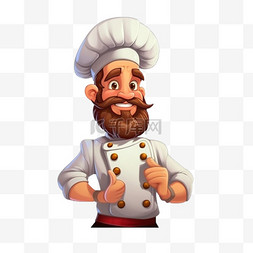快乐的人卡通图片_可爱的男厨师
