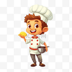 小食品标志图片_可爱的男厨师
