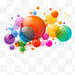 演讲气球图片_带有彩色边框的现代演讲气泡