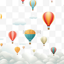 旅游宣传单模板图片_热气球背景