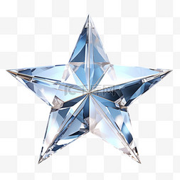 水晶星星图片_绘画水晶星星元素立体免抠图案