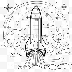 火箭图形图片_图形线条火箭元素立体免抠图案
