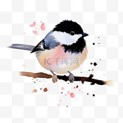 小鸟创意装饰图片_创意油画小鸟元素立体免抠图案