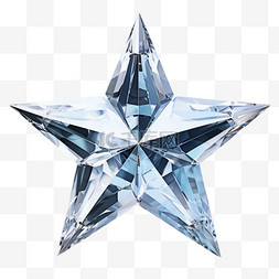 水晶星星图片_质感水晶星星元素立体免抠图案