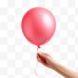 几何红色气球元素立体免抠图案
