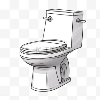 彩绘马桶图案图片素材_ai简约马桶元素立体免抠图案