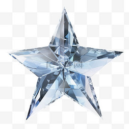 3d水晶星星元素立体免抠图案