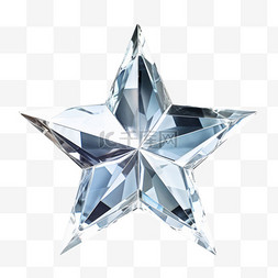 水晶星星图片_AICG水晶星星元素立体免抠图案