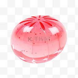 流行色图片_ai绘画粉桃色球形元素立体免抠图