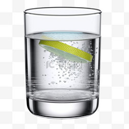 柠檬图案图片_装饰柠檬饮用水元素立体免抠图案