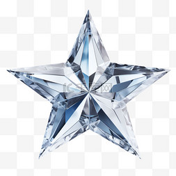 水晶星星图片_简单水晶星星元素立体免抠图案