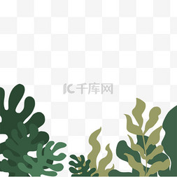 绿色植物树叶元素