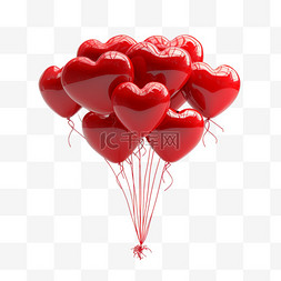 气球布置海报图片_情人节装饰素材气球爱心