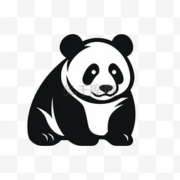 写实线条图片_素材线条熊猫元素立体免抠图案