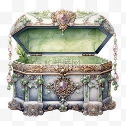 素材贵族首饰盒元素立体免抠图案