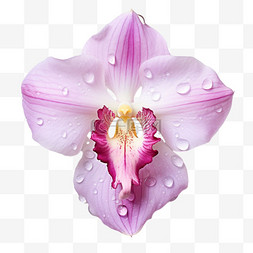 质感紫色花瓣元素立体免抠图案