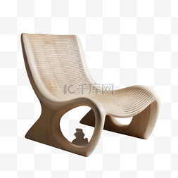 真实椅子图片_真实曲线椅子元素立体免抠图案