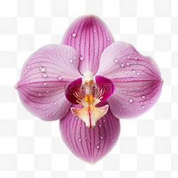 装饰紫色花瓣元素立体免抠图案
