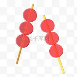 春节图标图片_3D玻璃糖葫芦图片
