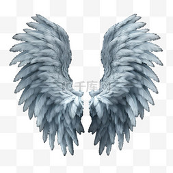 创意天使翅膀元素立体免抠图案