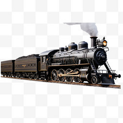 火车写实图片_图形蒸汽火车元素立体免抠图案