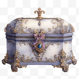 绘画贵族首饰盒元素立体免抠图案