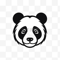 矢量线条熊猫元素立体免抠图案