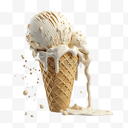 巧克力淋图片_食物冰淇淋融化