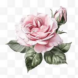 玫瑰花朵插画
