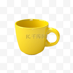 茶具陶瓷图片_咖啡杯黄色产品