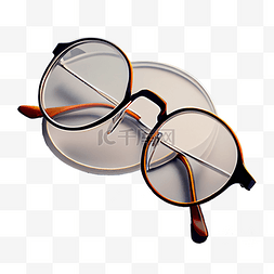 眼镜眼镜架图片_眼镜金属边框棕色