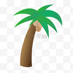 椰树夏天卡通植物 向量