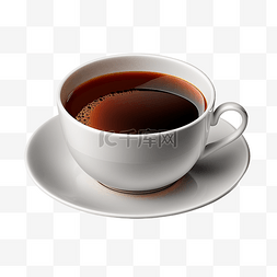 牛奶咖啡豆图片_黑咖啡马克杯卡通透明